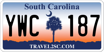 SC license plate YWC187