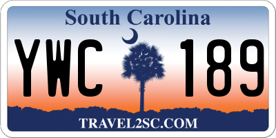 SC license plate YWC189