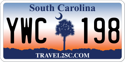 SC license plate YWC198