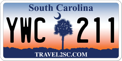 SC license plate YWC211