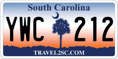 SC license plate YWC212