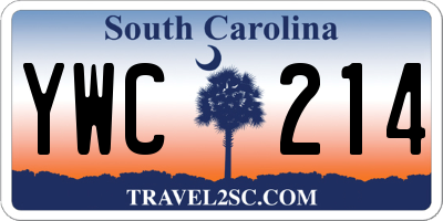 SC license plate YWC214