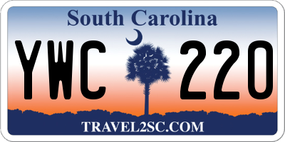 SC license plate YWC220