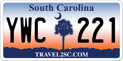 SC license plate YWC221