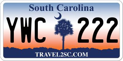 SC license plate YWC222