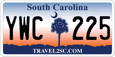 SC license plate YWC225