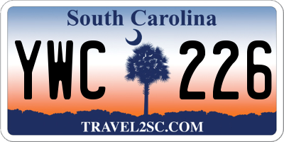 SC license plate YWC226