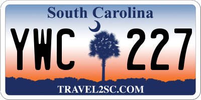 SC license plate YWC227