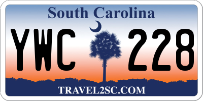 SC license plate YWC228