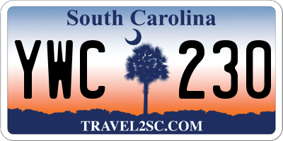 SC license plate YWC230