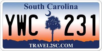 SC license plate YWC231