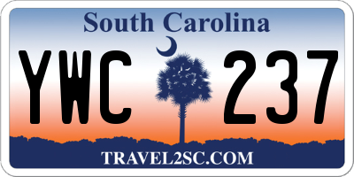 SC license plate YWC237