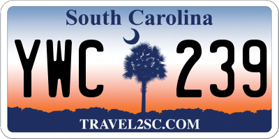 SC license plate YWC239