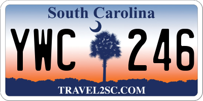 SC license plate YWC246