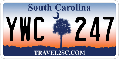 SC license plate YWC247