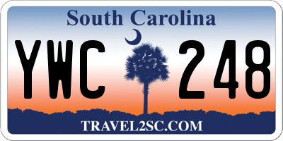 SC license plate YWC248