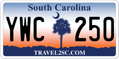 SC license plate YWC250