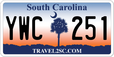 SC license plate YWC251