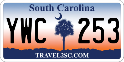 SC license plate YWC253