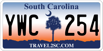 SC license plate YWC254