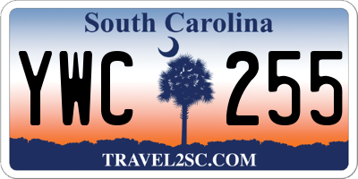 SC license plate YWC255