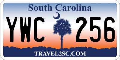 SC license plate YWC256