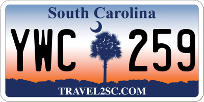SC license plate YWC259