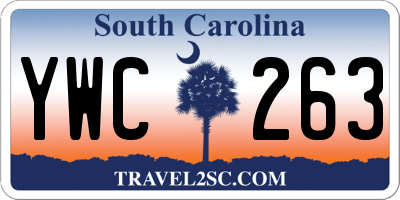 SC license plate YWC263