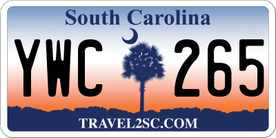 SC license plate YWC265