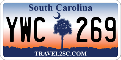 SC license plate YWC269