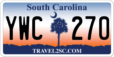 SC license plate YWC270