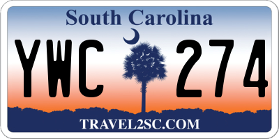 SC license plate YWC274