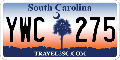 SC license plate YWC275