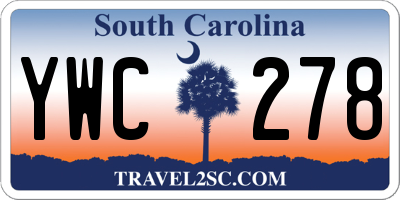 SC license plate YWC278