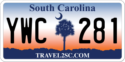 SC license plate YWC281