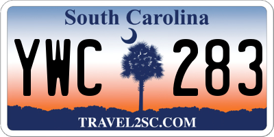 SC license plate YWC283