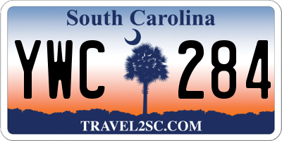 SC license plate YWC284