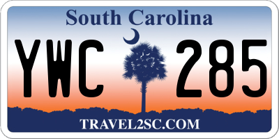 SC license plate YWC285