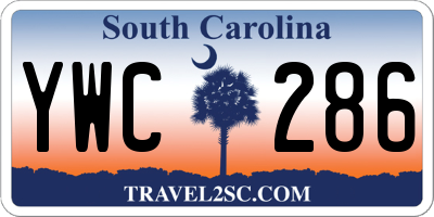 SC license plate YWC286