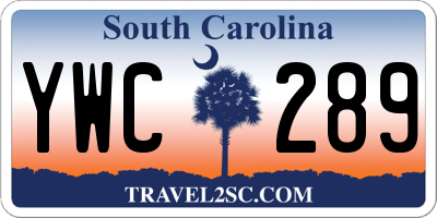 SC license plate YWC289