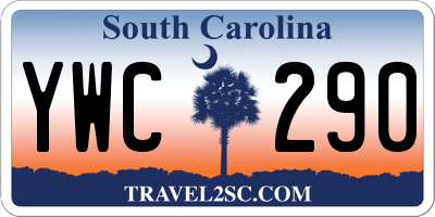 SC license plate YWC290