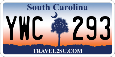 SC license plate YWC293