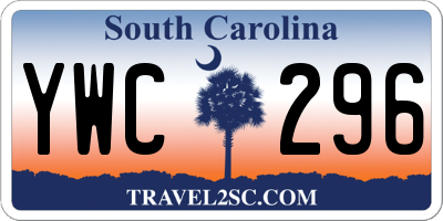SC license plate YWC296