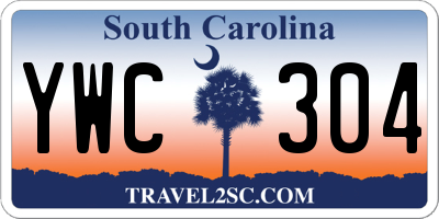 SC license plate YWC304