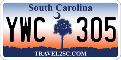 SC license plate YWC305