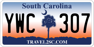 SC license plate YWC307