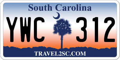 SC license plate YWC312