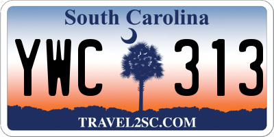 SC license plate YWC313
