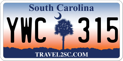 SC license plate YWC315