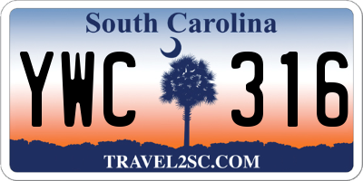 SC license plate YWC316